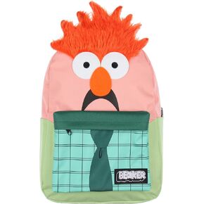 The Muppets Beaker 3D Character Hair 17" Backpack Laptop Travel Book Bag Padded Back Adjustable Straps