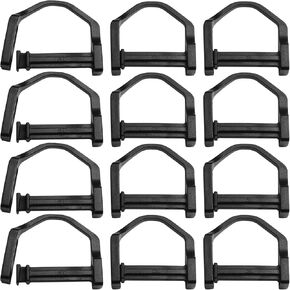 Plastic Flat D-Ring 12PCS Quality Black D Rings Loop for Belts Bags Handle Craft 27mm/1.06inch