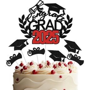 Cake Cake Topper Class of 2025 ، Class of 2025 ، Congrats Grad Cake Topper ، Decoration Decorations 2025 Blue ، Sugged Party Decords for Boys Girls