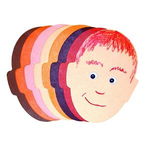 Roylco Funny Face Pad, 5 x 8 Inches, Assorted Colors, 50 Sheets