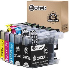 استبدال خرطوشة الحبر المتوافقة مع SOTEK لـ LC203XL LC203 LC201 ، استخدم مع MFC J480DW J680DW J880DW J460DW J485DW J885DW J5520DW J4320DW J4420DW J4620DW J5620 J5720DW