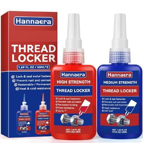 Thread Lock Red 271, Threadlocker High Strength, Lock and Seal Metal Nuts, Bolts & Fasteners, All-Purpose, Anaerobic (1.69Fl oz/50ml)