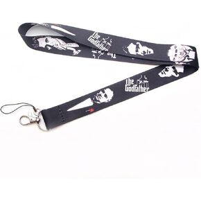 مصدر أنيمي سلسلة فيلم Godfather Michael Corleone Black Lanyard keychain id badge حامل شارة
