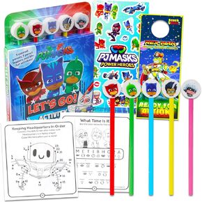 PJ Masks Coloring Book for Kids Ages 3-5 - Bundle with PJ Masks Coloring Pages, Activities, Games Plus PJ Masks Stickers, More | PJ Masks Activity Book Set for Kids