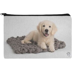 Golden Retriever Puppy Dog Knotty Blanket Pencil Pen Organizer Zipper Pouch Case