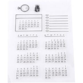 Hilitand Clear Stamps Atts Silicone Cartoon Stamps لألبوم بطاقات صور القصاصات (Calendar)