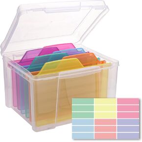 Sunmaio Geting Card Organizer مع 6 فواصل قابلة للإزالة ملونة لعيد ميلاد 5 '× 7'HHOLIDAN