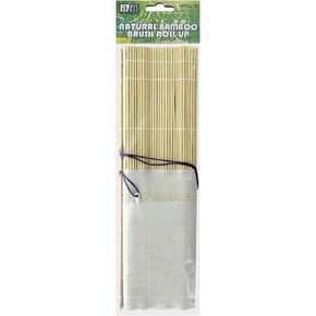 Art Advantage Brush Roll-up case bamboo for long-handle paintprushes-حامل فرشاة الطلاء ، منظم فرشاة الطلاء ، تخزين فرشاة الطلاء للفنانين والرسامين
