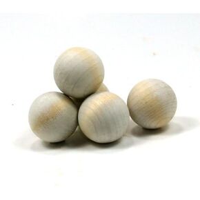 MyLittlewoodshop PKG من 50 - الكرة - 1/2 بوصة في الخشب غير المكتمل (WW -RB0500-50)