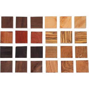 Artibetter Wood Craft Supplies 24pcs خشب الفراغات خاتم الخاتم المواد الخشبية غير المكتملة لخاتم الخاتم جعل الخشب يتحول راتنج خشبي خاتم غير مكتمل