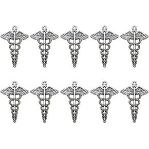 kesyoo accessories 10pcs Charm Caduceus charms charm charm fairy pendant bulk for diy netcleace bracelet المجوهر