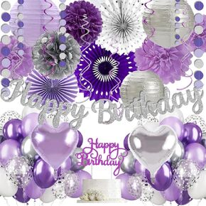Sage Green Pink Birthday Decoritions - 62pcs Banner Happy Birthday Lanner ، Olive Retro Beige Paper Paper ، Pom Poms ، البالونات الوردية الخضراء ، إكليل اللافتات المحايدة ، زخارف عيد ميلاد للنساء الأولاد