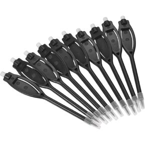 Patikil Golf Golf Resorge Pencors مع Eraser ، 10 Pack Rectangle Clip Plastic 2H Marker Ambens for Sport Games Meeting ، Black