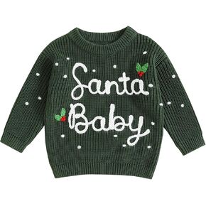 Toddler Infant Newborn Baby Boy Girl Sweater Homemade Rolls Knit Crewneck Pullover Sweatshirt Thanksgiving Outfit in Kuwait