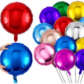 Deekin 100 PCS 18 بوصة بالونات رقائق رقائق الألومنيوم رقائق البالونات الهيليوم بشكل كبير لعام رأس السنة الجديدة عيد ميلاد التخرج من دش الحفلات الزفاف (ألوان مختلطة)