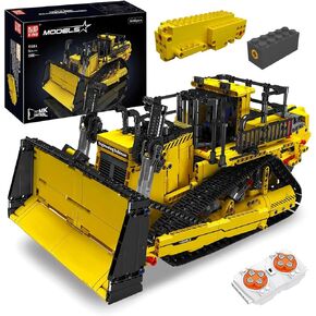 Mould King Bulldozer Technique Building Set, App-Controlled 2.4G RC Bulldozer Truck Construction Vehicle Toys with Engines, DIY Engineering Model Sets for Adults/14+(1508 Pieces)