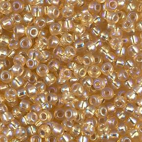 Miyuki Round Seed Beads Size 8/0 22g Silver Lined Gold AB
