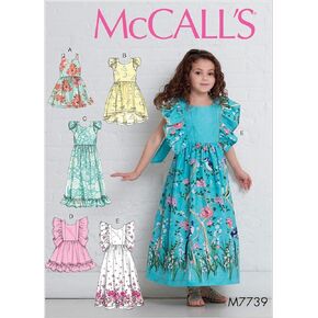 أنماط McCall's Patterns Pattern's Children/Girls 'Fronts Pattern ، CL (6-7-8) ، Multicolor