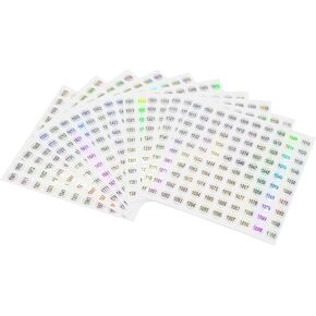 1 to 2000 Round Reflective Laser Number Stickers Self Adhesive Label Stickers Inventory Storage Organizing Sticker for DIY Craft Marking Numbering Manicure Tool (1-2000)