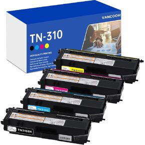 TN-310 Black Cyan Magenta Yellow Toner Cartridge متوافق مع Tn310 TN310BK TN310C TN310M TN310Y TONER لـ HL-L8350CDW HL-4150CDN MFC-L8850CDW MFC-9970CDW MFC-L8600CD.