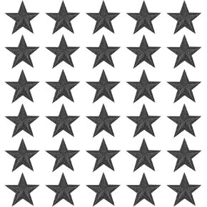 بقع Patikil Star Iron-On ، 30 جهازًا مرخلاً على بقع مطرزة بالنجوم ، قم بتصحيحات التزيين لسترات السترات على ظهر الظهر ، وهي سوداء ، أسود ، 1 "× 1"