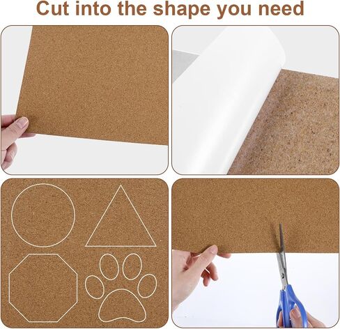 8 Pcs Cork Sheets Adhesive Cork Self-Adhesive Cork Sheets Cork Coasters Cork Tiles Sheets Cork Backing Sheets Mini Cork Board Wall Decoration Square Cork Backing for DIY Coasters Craft Accessories in Saudi Arabia