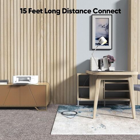 FEMORO Printer Cable 10 Feet, USB A to B Printer Cable USB 2.0 Type B Cables Long Cord Braided for Hp Canon Brother Dell Lexmark Xerox Dac Piano Midi Controller Computer in Saudi Arabia