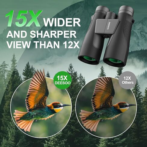 15x56 HD Binocuars for Adults Bird Watching: Deesoo High Powered Binoculars for Hunting - Easy Focus Binoculars with Clear Vision for Hiking Travel Cruise Trip Concert in Saudi Arabia