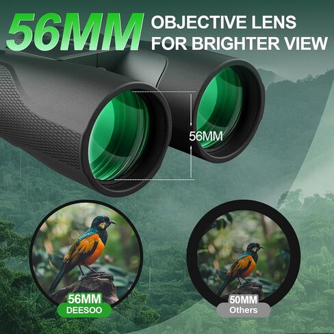 15x56 HD Binocuars for Adults Bird Watching: Deesoo High Powered Binoculars for Hunting - Easy Focus Binoculars with Clear Vision for Hiking Travel Cruise Trip Concert in Saudi Arabia