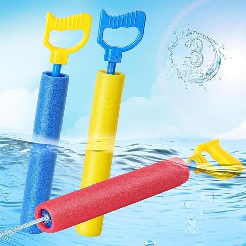 LQYoyz Water Guns, 40 Ft Water Squirter Toys Foam Soakers Blaster Guns Outdoor Swimming Pool Beach Summer Party Water Toys for Kid Age 3-12 Teens Adults-6 Pack in Saudi Arabia