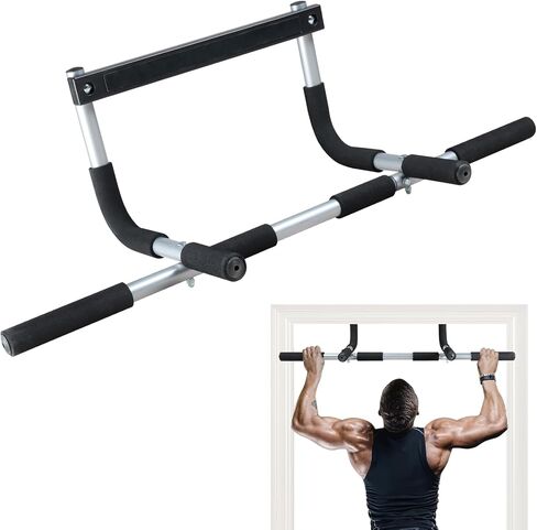 leikefitness Pull-Up Bar For Door Frame Adjustable Portable Upper Body Fitness Workout For Home Gyms (AB7000) in Kuwait