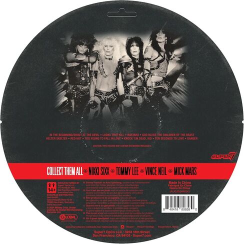 Super7 Motley Crue Reaction Figures Wave 02 - Nikki Sixx (Shout at The Devil - Black & White) Action Figure in Saudi Arabia