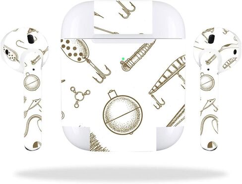 MightySkins Skin Compatible with Apple AirPods 2 (2019) - Private Jungle | Protective, Durable, and Unique Vinyl Decal wrap Cover | Easy to Apply, Remove, and Change Styles | Made in The USA in Saudi Arabia