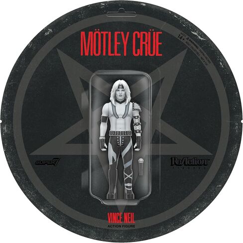 Super7 Motley Crue Reaction Figures Wave 02 - Nikki Sixx (Shout at The Devil - Black & White) Action Figure in Saudi Arabia