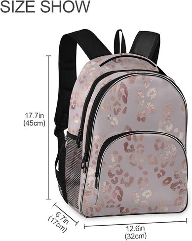 حقيبة ظهر للأزياء للنساء Girl Rose Gold Leopard Schoolbag Propack Backbags Bag Bag Daypack Rucksack للطلاب المراهقين للأطفال in Kuwait