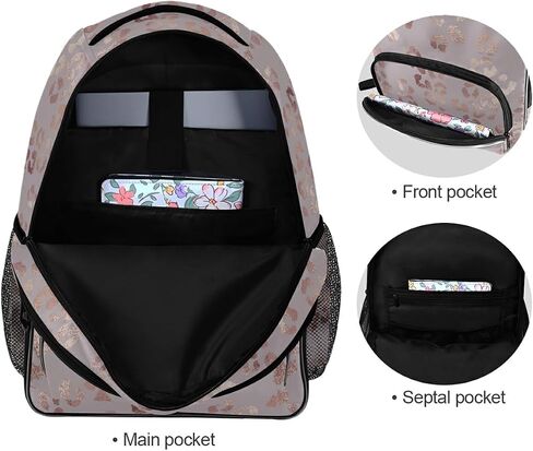 حقيبة ظهر للأزياء للنساء Girl Rose Gold Leopard Schoolbag Propack Backbags Bag Bag Daypack Rucksack للطلاب المراهقين للأطفال in Kuwait