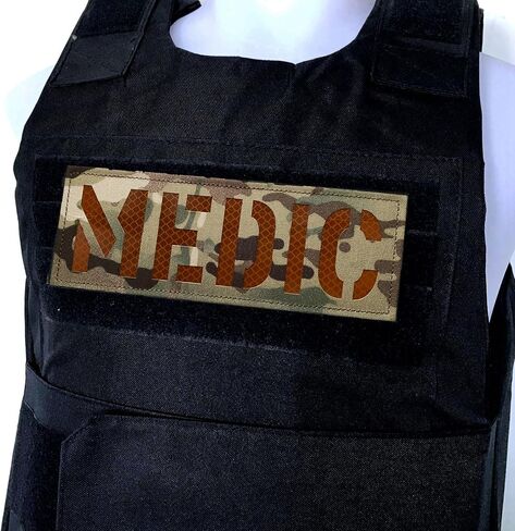 2 حزمة عاكس التصحيح Medic Plant عاكس الرقعة الطبية مع الخطاف وحلقة واحدة صغيرة وواحدة أسود كبير (أسود أبيض) in Saudi Arabia