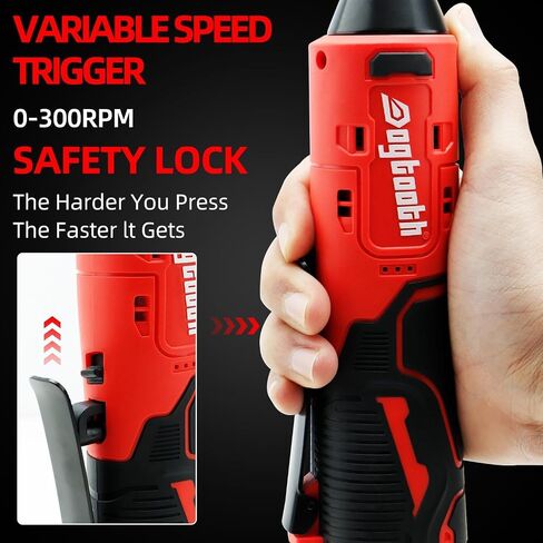 dogtooth Cordless Electric Ratchet Wrench Set, 35 Ft-lbs, 300 RPM, 16.8V Cordless Ratchet Wrench 3/8", fast Charger, 6 Sockets, 1-Pack 1500mAh Lithium-Ion Batteries, Variable Speed Trigger in Kuwait