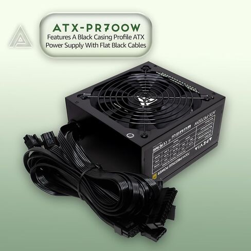 Apevia ATX-PR600W Prestige 600W 80+ معتمد من الذهب، متوافق مع RoHS، مصدر طاقة نشط للألعاب PFC ATX in Kuwait