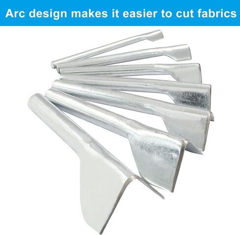 7 Pcs Leather Strap Cutter, V Shaped Cutter Belt End Punch Metal Cutter, Heavy Duty Leather Punch Leathercraft Cutter for DIY Wallet Bag Handwork (10-40mm) in Saudi Arabia