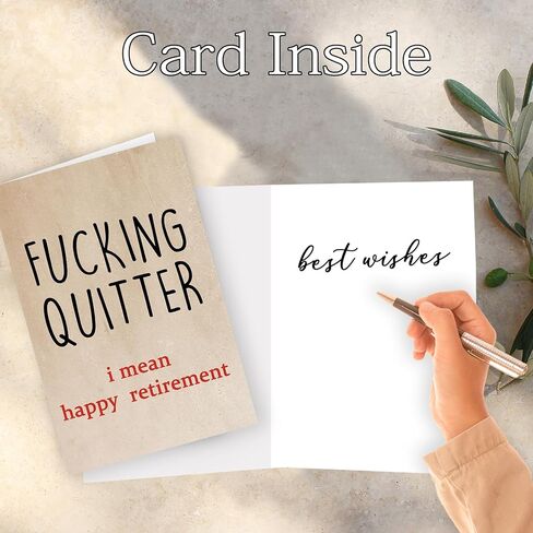 Funny Retirement Gift for Women Men, Happy Retirement Card for Woman Man, Cool Retired Gifts for Coworker Colleague Friend in Kuwait