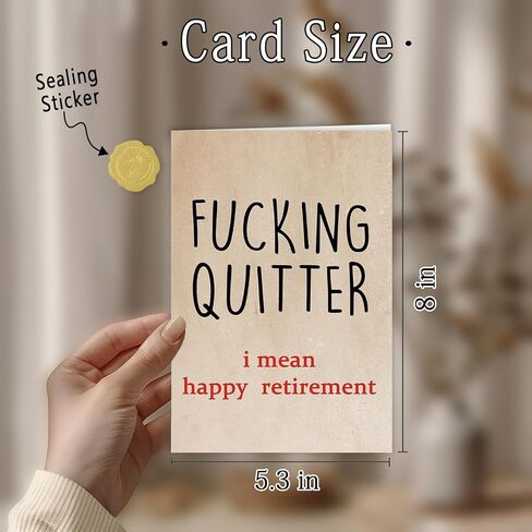 Funny Retirement Gift for Women Men, Happy Retirement Card for Woman Man, Cool Retired Gifts for Coworker Colleague Friend in Kuwait