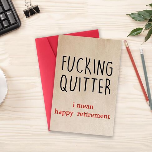 Funny Retirement Gift for Women Men, Happy Retirement Card for Woman Man, Cool Retired Gifts for Coworker Colleague Friend in Kuwait