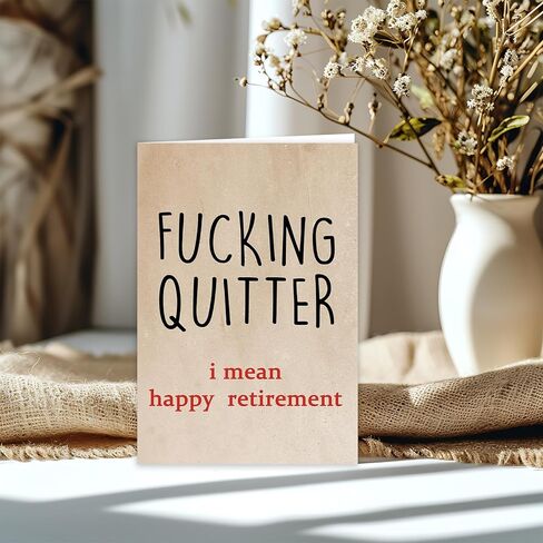 Funny Retirement Gift for Women Men, Happy Retirement Card for Woman Man, Cool Retired Gifts for Coworker Colleague Friend in Kuwait