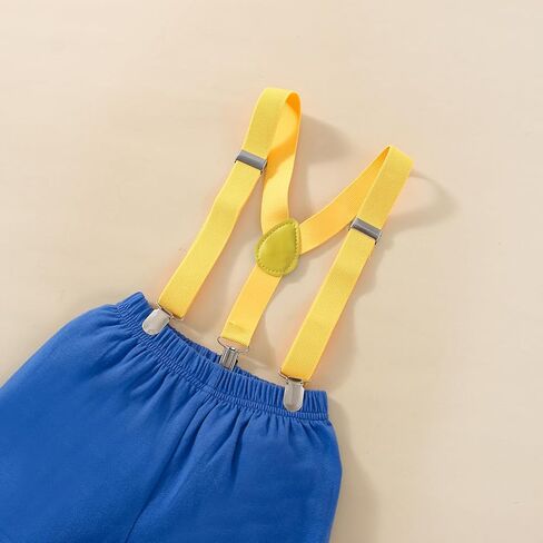 ملابس عيد الميلاد الأول للأطفال الرضع بأكمام قصيرة وربطة عنق على شكل فيونكة ومجموعة حمالات مع قبعة ملابس عمرها عام واحد in Kuwait