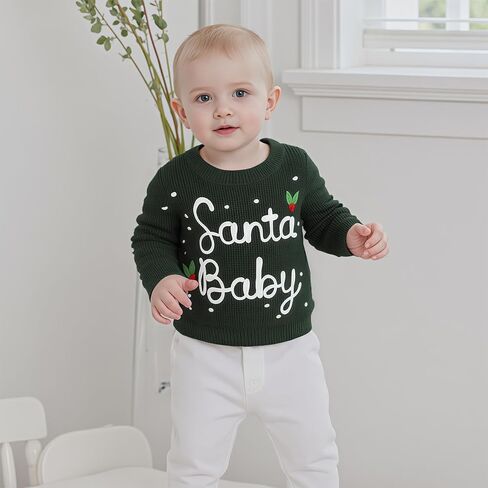 Toddler Infant Newborn Baby Boy Girl Sweater Homemade Rolls Knit Crewneck Pullover Sweatshirt Thanksgiving Outfit in Kuwait