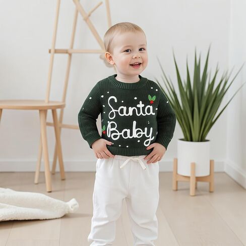 Toddler Infant Newborn Baby Boy Girl Sweater Homemade Rolls Knit Crewneck Pullover Sweatshirt Thanksgiving Outfit in Kuwait