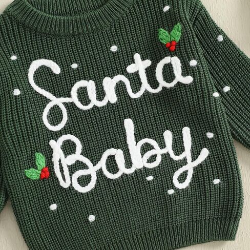 Toddler Infant Newborn Baby Boy Girl Sweater Homemade Rolls Knit Crewneck Pullover Sweatshirt Thanksgiving Outfit in Kuwait