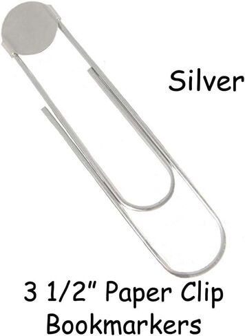 Bookmarker Paperclips with Pad - Pick Color (Qty 10, Silver) in Saudi Arabia
