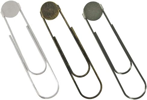 Bookmarker Paperclips with Pad - Pick Color (Qty 10, Silver) in Saudi Arabia